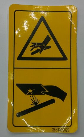 Decal Pinching hazard (no word)