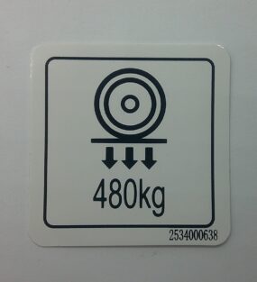 Decal, Wheel load?no word?480KG
