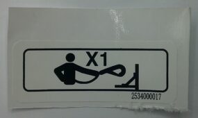 Decal Safety hook  No word