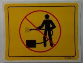 Decal - No pressure cleaning (no word )