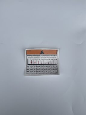 DECAL SLK LOAD TABLE