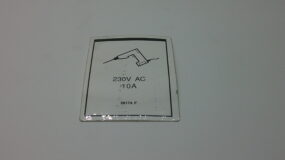DECAL, POWER TO PLATFORM 230V**