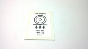 DECAL,LABEL,WHEEL LOAD,GS-3268
