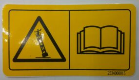 Decal Tilt Hazard  (No words)