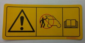 Decal Read manual before open