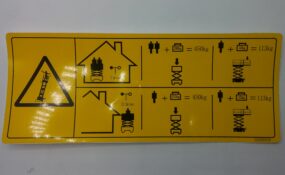 Decal Max weight 450kg