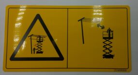 Decal - warning overhead power lines