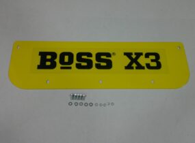 Gate toeboard with label